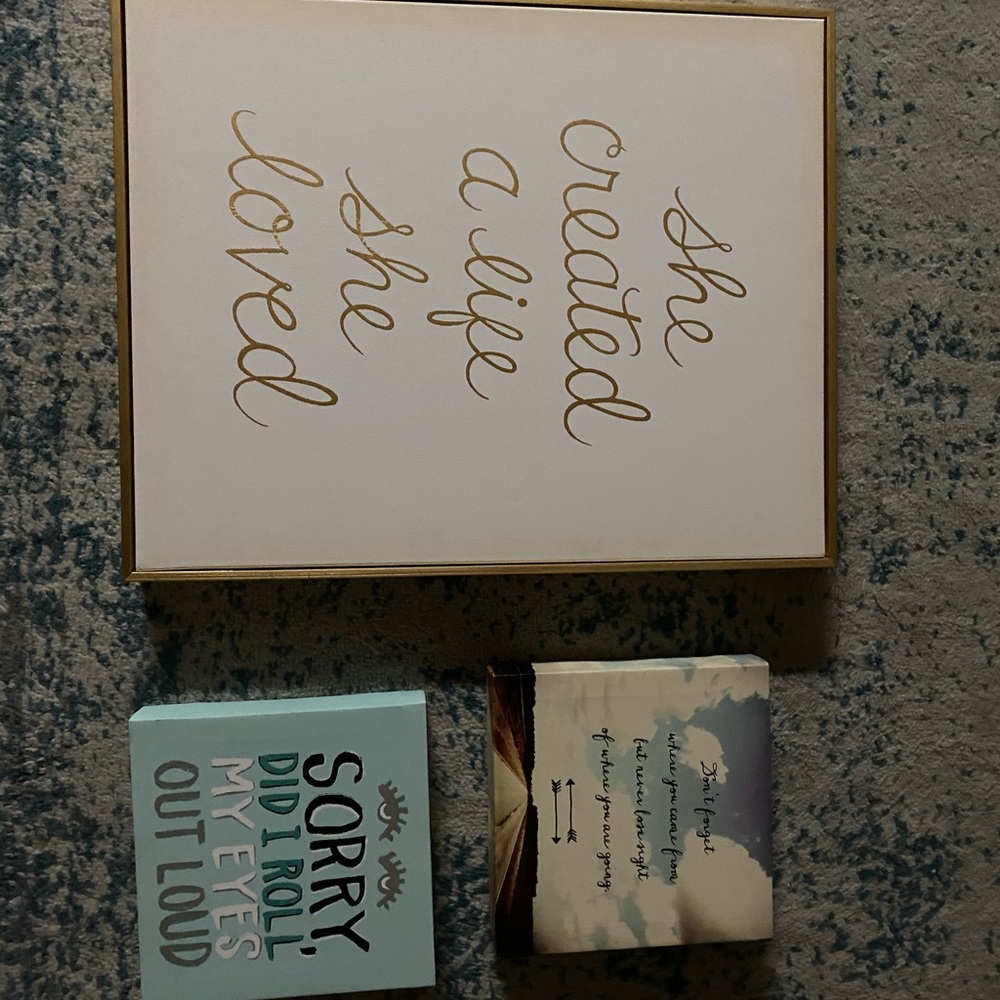 Inspirational Canvas Signs